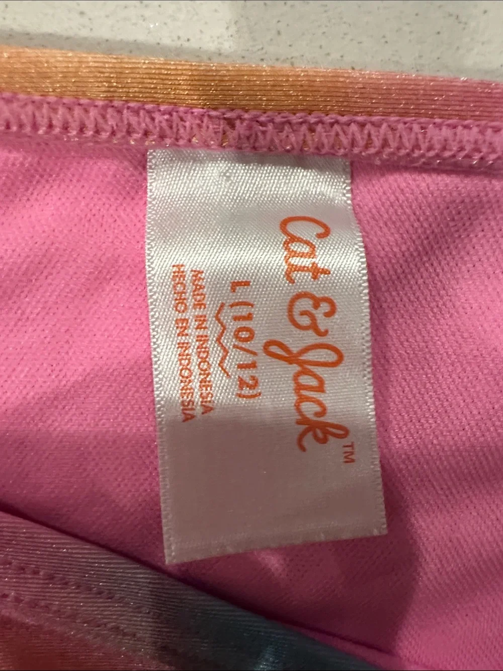 Cat & Jack Pink Multi Rainbow Tie-Dye Girls Bikini Set